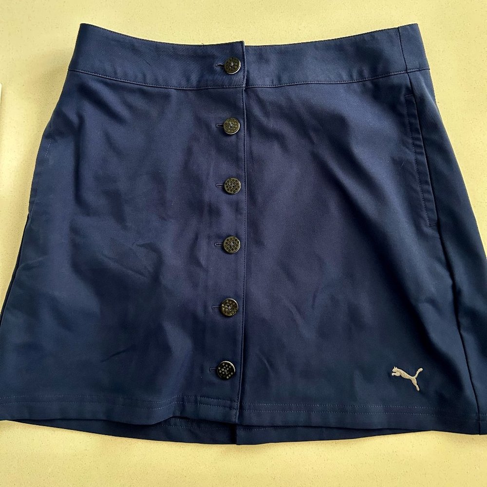 Women's Navy Puma Golf Skirt